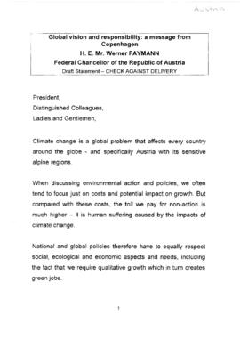 High Level Segment Statement COP15 Austria 20091217