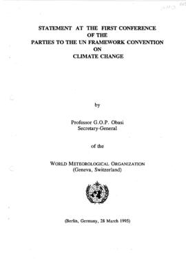Statement Opening of COP1 WMO 19950328