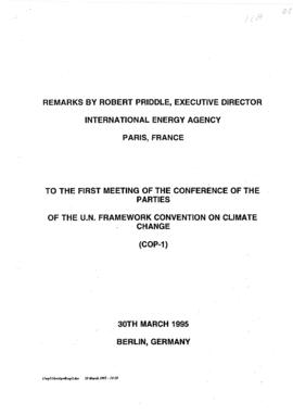 High Level Segment Statement COP1 IEA 19950330
