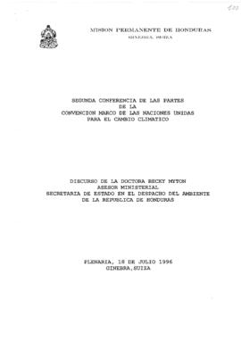 High Level Segment Statement  COP2 Honduras 19960718