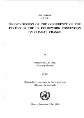 Statement Opening of COP2 WMO 19960708