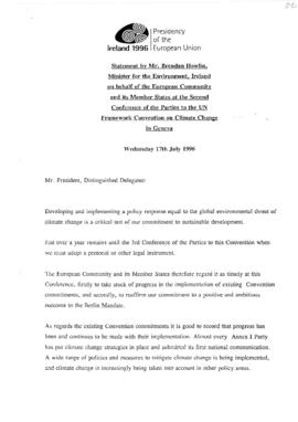 High Level Segment Statement  COP2 Ireland on behalf of European Union 19960717