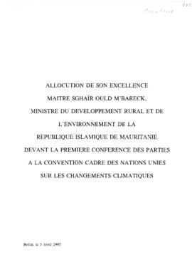 High Level Segment Statement COP1 Mauritania 19950405