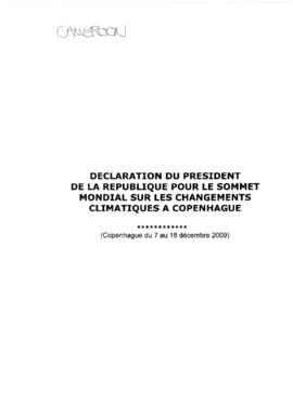 High Level Segment Statement COP15 Cameroon 20091217