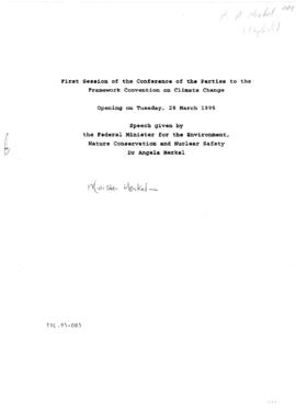Statement Opening of COP1 COP President 19950328