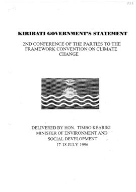 High Level Segment Statement  COP2 Kiribati 19960718