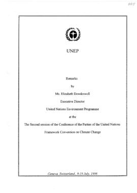 Statement Opening of COP2 UNEP 19960708