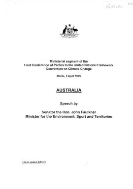 High Level Segment Statement COP1 Australia 19950405