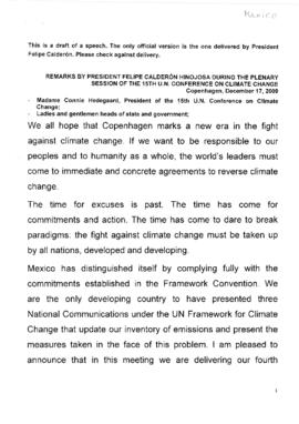 High Level Segment Statement COP15 Mexico 20091217