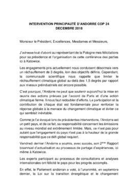 High Level Segment Statement COP24 Andorra 20181212