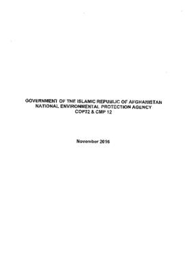 High Level Segment Statement COP22 Afghanistan 20161117