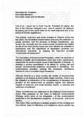 High Level Segment Statement COP3 Albania 19971208