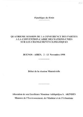 High Level Segment Statement  COP4 Benin 19981112