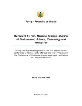 High Level Segment Statement COP21 Ghana 20151207