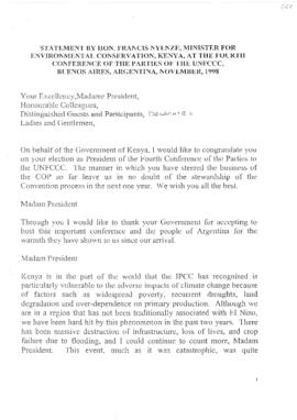 High Level Segment Statement  COP4 Kenya 19981112