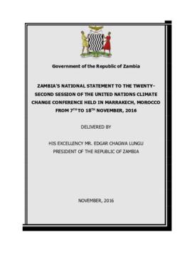 High Level Segment Statement COP22 Zambia 20161115