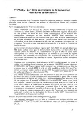 High Level Segment Panel Statements(s) COP10 France 20041215