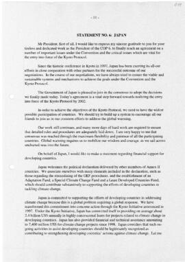 Statement Closing of COP6-2 Japan 20010723