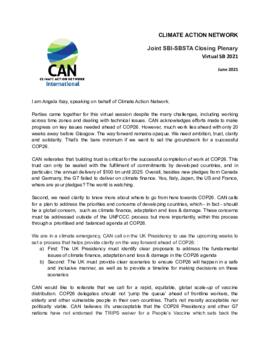 Statement Closing of SB2021 Environmental NGOs (ENGO) – CAN 20210617