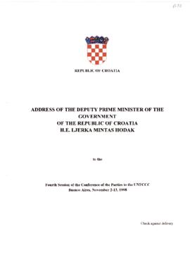 High Level Segment Statement  COP4 Croatia 19981112