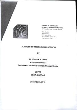 High Level Segment Statement COP18 CCCCC 20121207