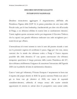 High Level Segment Statement COP23 Italy 20171116