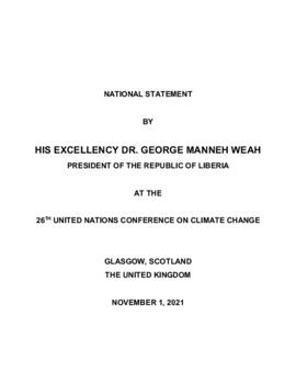 High Level Segment Statement COP26 Liberia 20211101