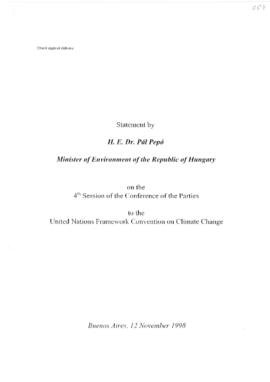 High Level Segment Statement  COP4 Hungary 19981112