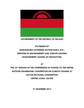 High Level Segment Statement COP18 Malawi 20121205