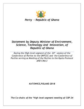 High Level Segment Statement COP24 Ghana 20181212