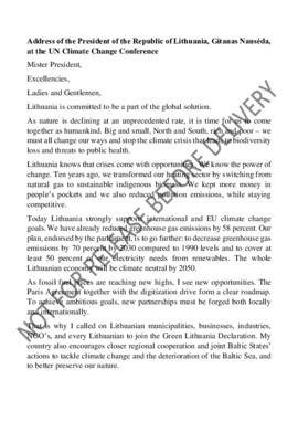 High Level Segment Statement COP26 Lithuania 20211102