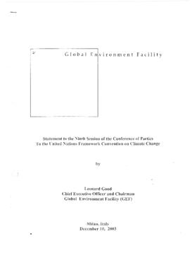 High Level Segment Statement COP9 GEF 20031210