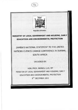 High Level Segment Statement COP17 Zambia 20111208