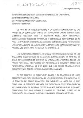 High Level Segment Statement  COP4 Argentina 19981112