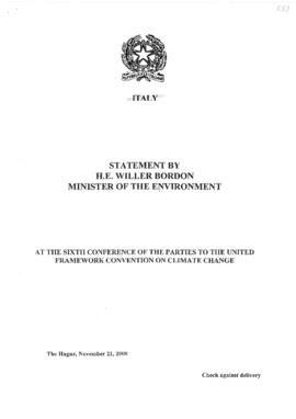 High Level Segment Statement COP6 Italy 20001121