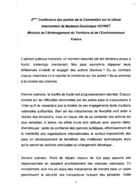 High Level Segment Statement COP5 France 19991102