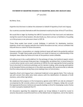 Statement Closing of SB2021 Argentina on behalf of Argentina, Brazil and Uruguay 20210617