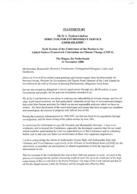 High Level Segment Statement COP6 Cook Islands 20001122