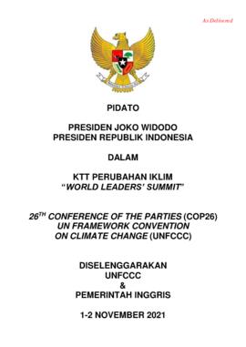 High Level Segment Statement COP26 Indonesia 20211101