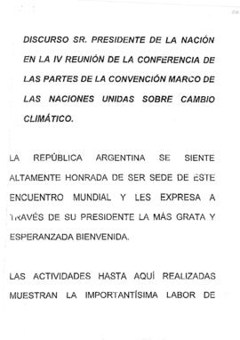 High Level Segment Statement  COP4 President of Argentina 19981111