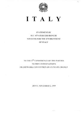 High Level Segment Statement COP5 Italy 19991102