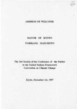 Opening Statement COP3 Mayor of Kyoto 19971201