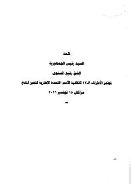 High Level Segment Statement COP22 Egypt 20161117