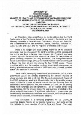 High Level Segment Statement COP3 Barbados on behalf of CARICOM 19971208