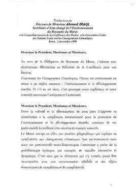 High Level Segment Statement COP5 Morocco 19991102