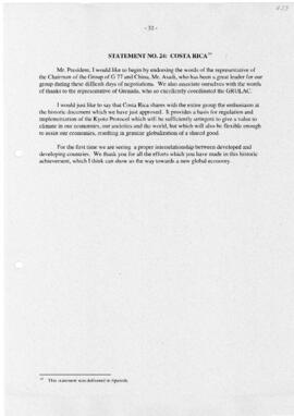 Statement Closing of COP6-2 Costa Rica 20010723