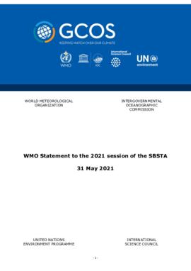 Statement Opening of SB2021 World Meteorological Organization (WMO) 20210531