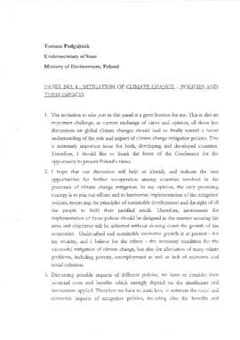 High Level Segment Panel Statements(s) COP10 Poland 20041216