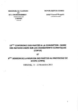 High Level Segment Statement COP19 Congo 20131121