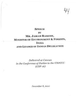 High Level Segment Statement COP16 India 20101209